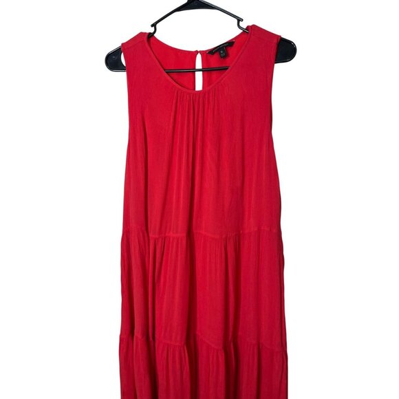 Banana Republic Red Maxi Dress Sleeveless - Picture 1 of 9